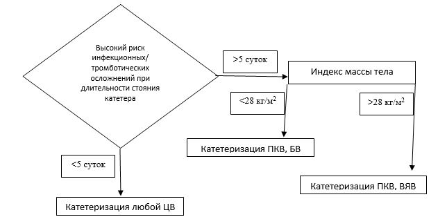 Для профилактики воздушной эмболии при катетеризации подключичной вены обязательно положение кровати