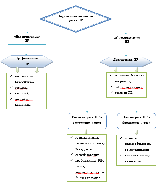Составление плана ведения патологических родов алгоритм